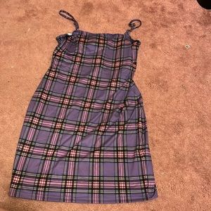 Purple and pink plaid dress from SHEIN